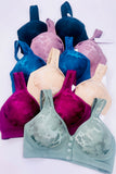 Pack of 6 Daisy Bras for Older women wire free button front Bra