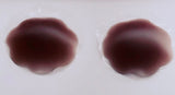 6 pairs Nipple Cover Silicone Petal Adhesive Reusable Black+Mocha+Beige One Size Fullness