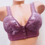 Pack of 6 Daisy Bras for Older women wire free button front Bra