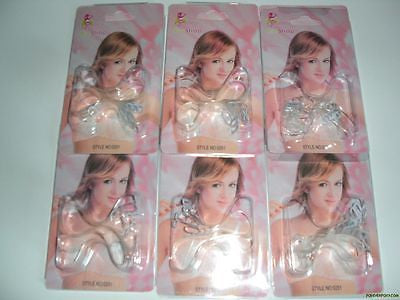 3 pairs CLEAR BRAS STRAPS invisible transparent ADJUSTABLE One Size Fullness