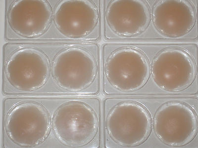 3 pairs New SILICONE BREAST Nipple PETAL COVER Reusable Beiges One Size Fullness