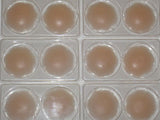 4 pair SILICONE BREAST Nipple PETAL COVER Reusable Beiges One Size Fulness